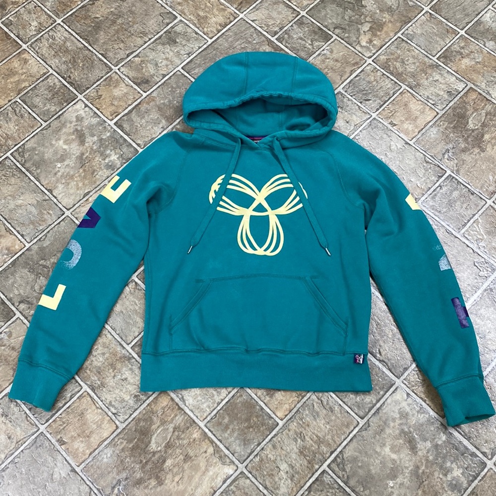 TNA Hoodie Love TNA Long Sleeve with Logo down, Green
